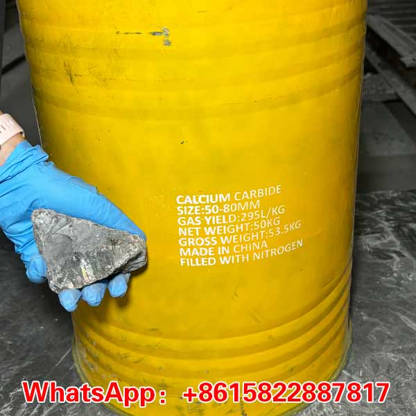 Calcium Carbide particle size distribution 50mm to 80mm