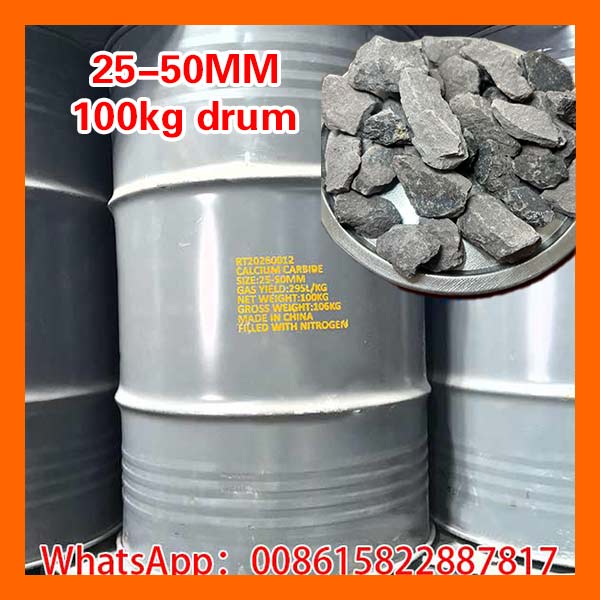 Buy calcium carbide 50-80mm drums packing from China factory