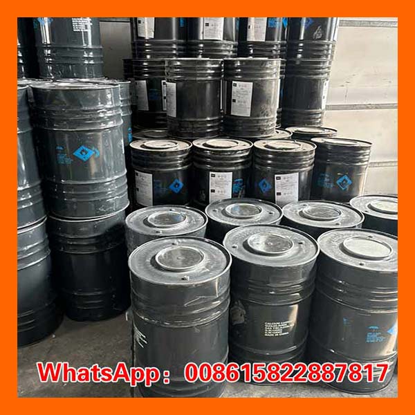 Warehouse storage of premium Calcium Carbide Crystals packed in heavy duty iron drums