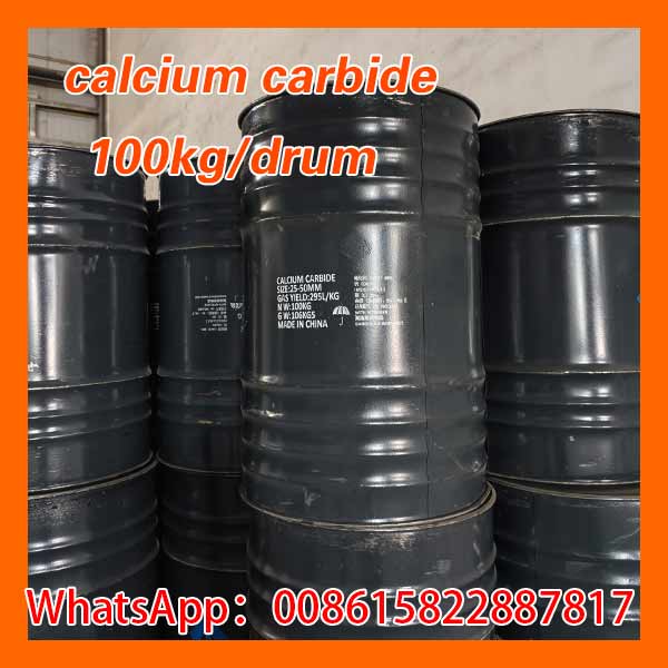 Sealed 100kg steel drums for calcium carbide storage and safe transportation