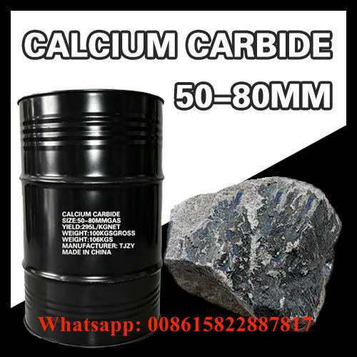 calcium carbide 100kg drum 50 80mm high gas yield