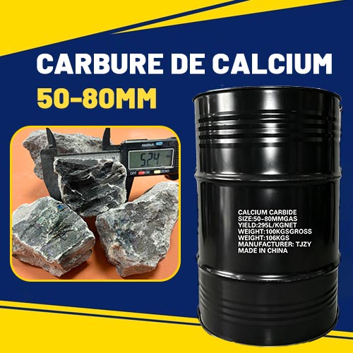 roches au carbure de calcium 50-80mm fabricant Chine
